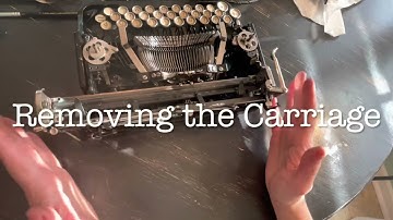 Removing the Typewriter Carriage from an Underwood Portable Three Bank