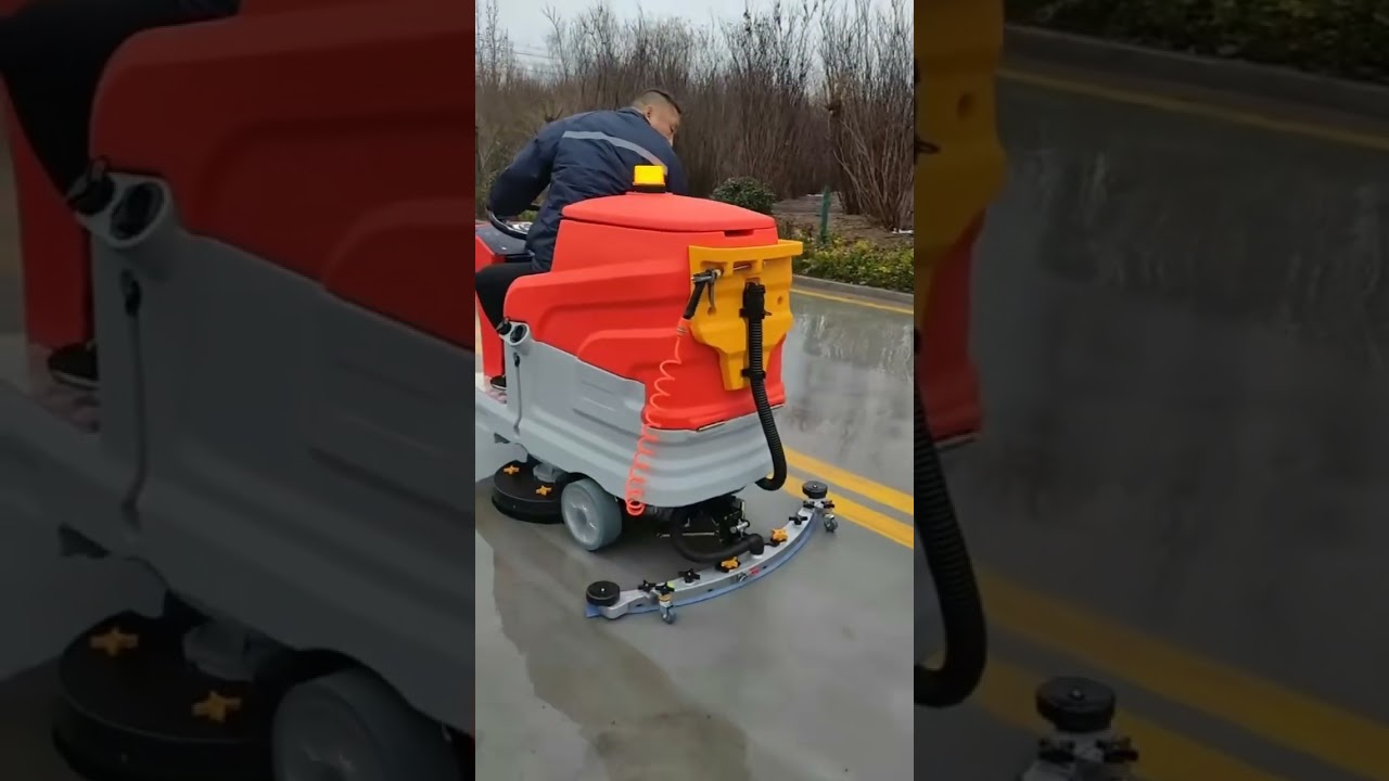 RNKJ Brand Ride On Electric Dual Disk Brush Floor Scrubber for sale