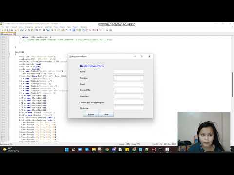 Application Form using Java Swing with FileWriter
