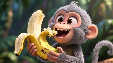 Monkey Banana Song 🍌🐒 | Fun Baby Songs & Nursery Rhymes for Toddlers Learning Animals & Fruits