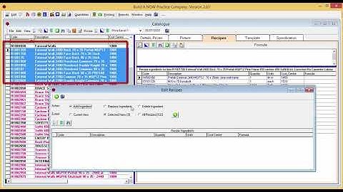 Recipe Maintenance Function