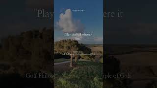 [Bobby Jones] Play the ball where ... | Life &amp; Golf #Shorts