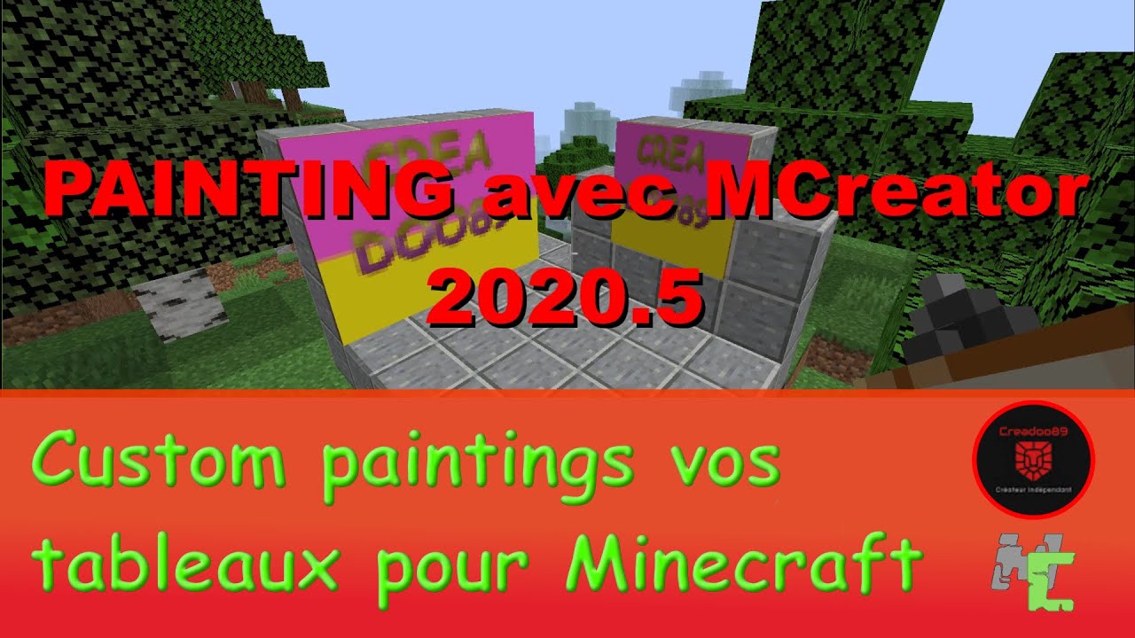 Custom paintings, vos tableau pour Minecraft (MCreator 2020.5) - YouTube
