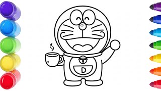 Cute Doraemon Coloring Page for Kids Easy Fun Coloring