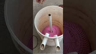 Making a pool filter from a used bucket #poolfilter #tutorial #shorts