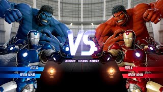 Blue Hulk & Blue Iron Man VS Red Hulk & Red Iron Man - Marvel vs Capcom Infinite