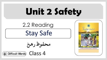 Class 4 English Lesson Reading | Unit 2.2 Stay Safe  | STBB | English in Sindhi