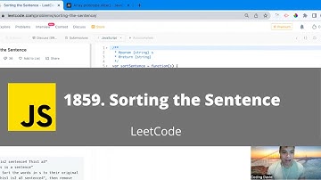 1859. Sorting the Sentence - LeetCode Javascript