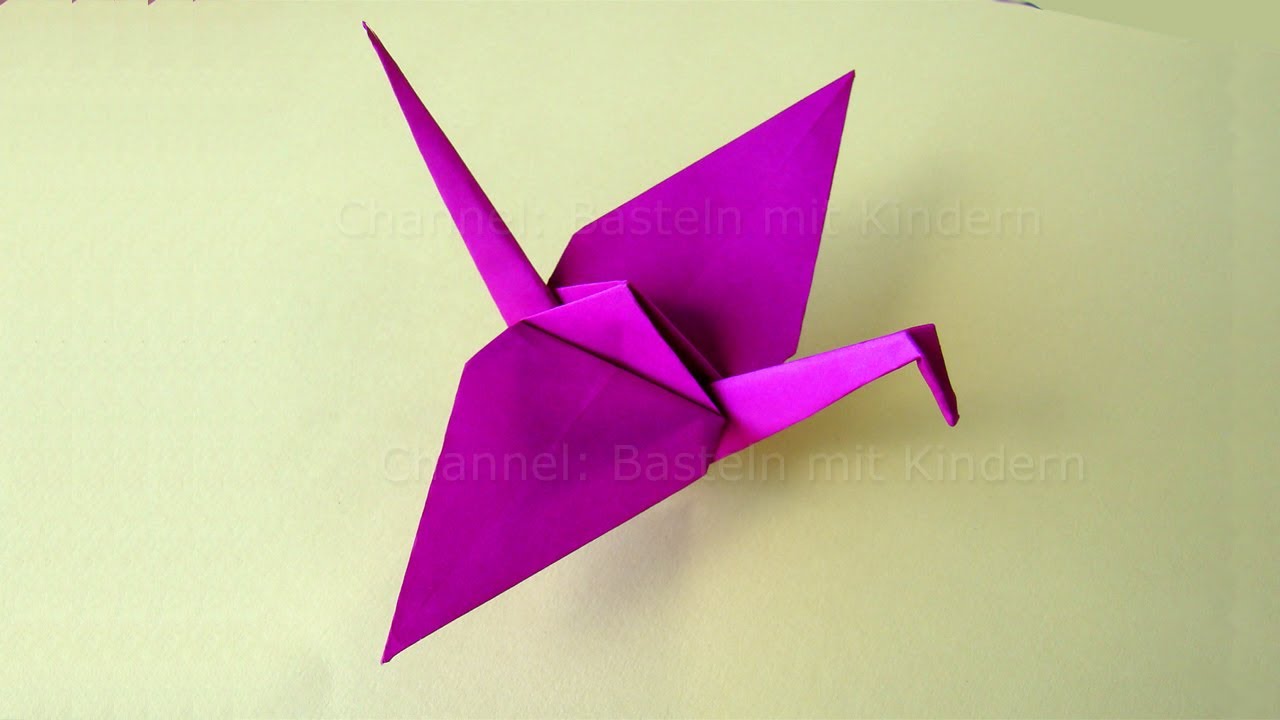 Origami Kranich Basteln Mit Kindern Origami Tiere Basteln Mit Papier Youtube