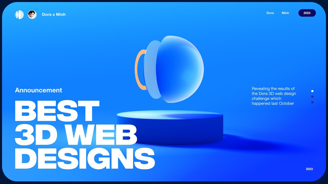 Top 50 Best 3D Web Designs - Minh x Dora Challenge 2023 - YouTube