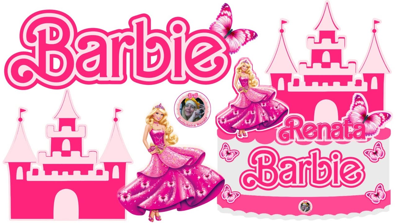 Arquivo De Corte Topo De Bolo Barbie Simples