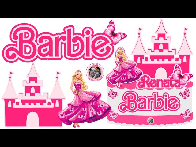 Topo de Bolo Arquivo Silhouette Barbie Princesa em Camadas