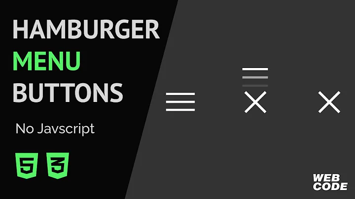 3 Hamburger Menu Button Effects (No Javascript).