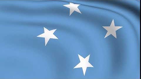 Micronesia - Flying Flag Looped Video Background
