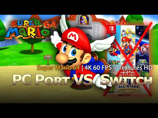 Super Mario 64  O port feito por fã que roda no PC nativamente em 8K (sem  emulador!)