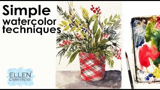 Watercolor Techniques for Holiday Greens
Simple watercolor techniques to create this fun Christmas Greens - this is for any skill level! For ad free and additional tutorials check out my Patreon: https://www.patreon.com/ellencrimitrent?fan_landing=true
#watercolor #watercolorchristmas #watercolorpainting
Shop my Supplies Here : https://www.amazon.com/shop/ellencrimi-trent-artist
Supplies:
holbein watercolor: , , Prussian blue , ultramarine blue, cadmium red light , cadmium yellow deep, , burnt umber, burnt Sienna , paynes gray, pyrol Rubin, gold
Princeton no 10 & 12 round aqua elite brush , Princeton no 8 long round aqua elite brush
Baohong 100% cotton cold press paper 9 x 12 block
(disclaimer: these are affiliate links that I get a small fee from)
Ellen Crimi-Trent is a participant in the Amazon Services LLC Associates Program, an affiliate advertising program designed to provide a means for individuals to earn fees by linking to Amazon.com and affiliated sites. The cost to you for these products is the same, but Ellen earns a small commission and that keeps her channel growing!
Thanks for stopping by! Please Like, Share & Subscribe!
Ellen
Copyright info: Videos produced by Ellen Crimi-Trent are intended for private use only not for non-profit community, home and school groups or commercial. Please contact me for commercial/retail use licensing information. Please no prints or mass market sales (Etsy). Thank you. Watercolor Techniques for Holiday Greens