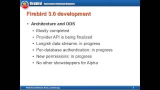 Firebird Development 2012
