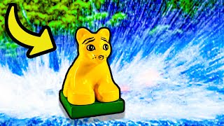 Duplo Tiger Vs Balloons In Slow Motion - Oddly Satisfying Video