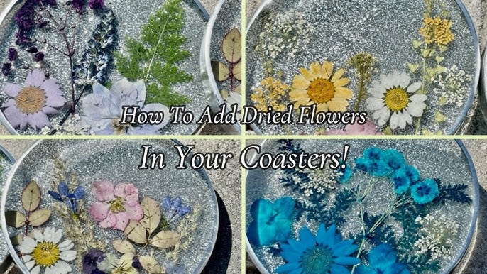 Resin Dried Pressed Flower Coaster