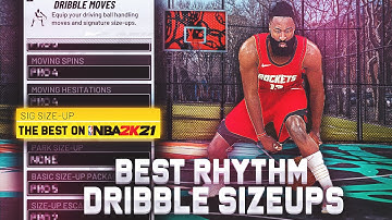 BEST RHYTHM DRIBBLE SIG SIZEUPS IN NBA 2K21! NEW SPEEDBOOST ANIMATION W/ THE BEST DRIBBLE MOVES