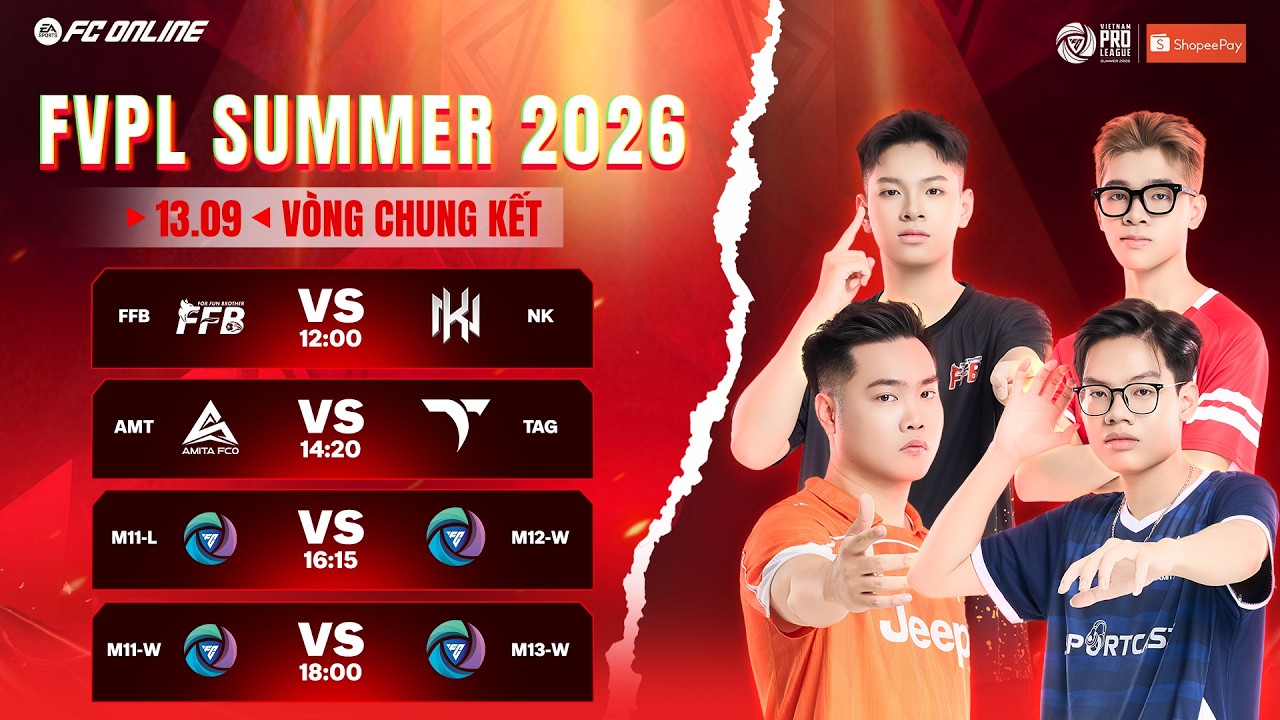 [TRỰC TIẾP] VÒNG CHUNG KẾT: NK - TAG QUYẾT CHIẾN GIÀNH NGÔI VƯƠNG | FVPL SUMMER 2026