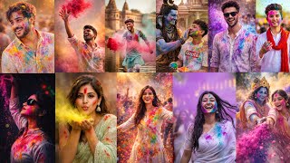 Holi photo editing prompts 2026 | trending ai holi photo editing kaise kare | viral holi photo edit screenshot 5
