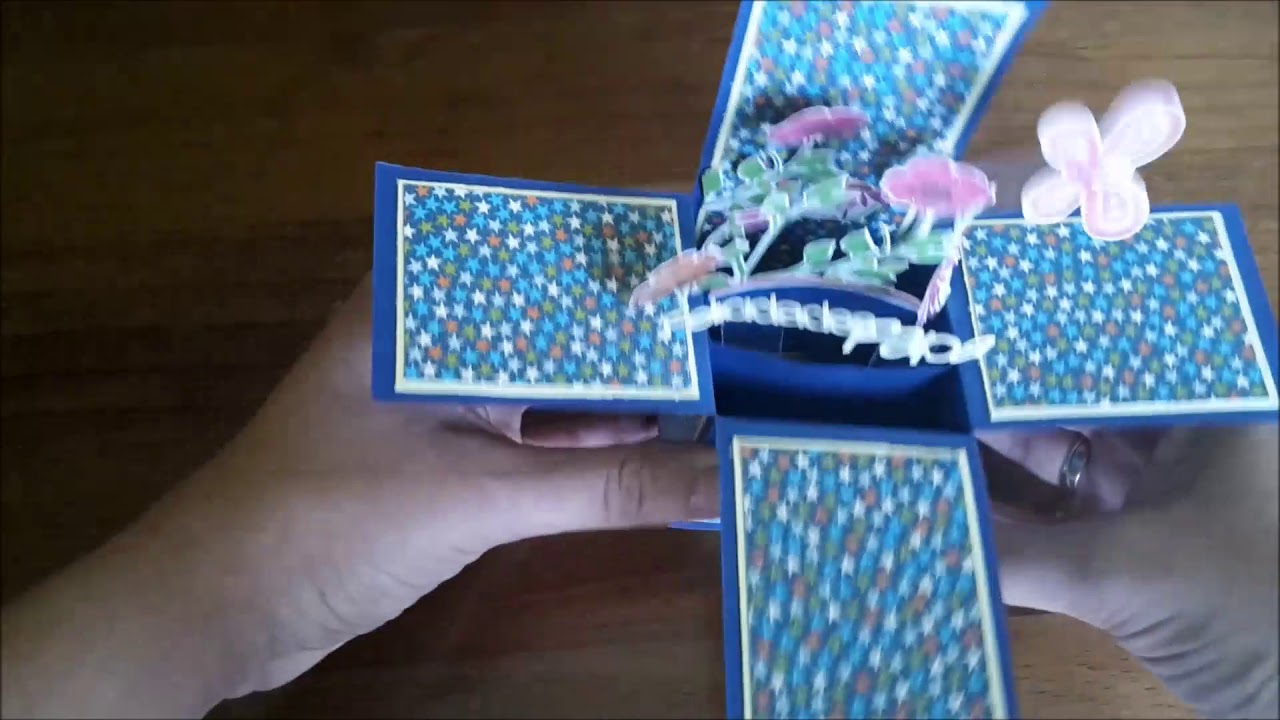 Box PopUp Card - Scrapbooking scrapbook paper