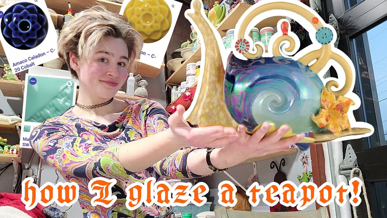 ★HOW I GLAZE A SNAIL TEAPOT★