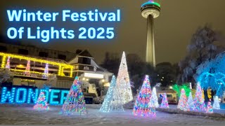 Niagara Falls  CANADA ~ WINTER FESTIVAL OF LIGHTS 🎄 Walking Tour - Holiday Season 🎁 2025
