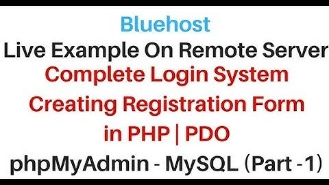 PHP Login and Logout script with session (mysql) phpmyadmin remote database