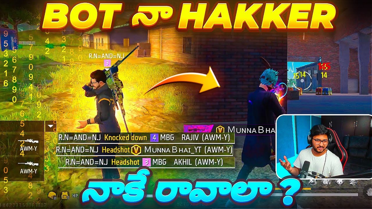 BOT Naa Hackkerlu Endhuku Vastharo Thelidhu - Munna bhai met HaKkerz - Free Fire Telugu - TEAM MBG