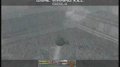 Modern Warfare 2: Funny random grenade (game winning kill)
