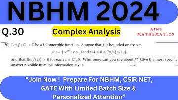 NBHM 2024 | Question 30 Solution – Holomorphic Functions and Boundedness