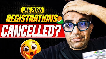 JEE 2026 | 🚨 URGENT Live | Registration Cancellation 😱😱 | Vinay Shur Sir