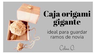 Caja origami gigante|te vas a sorprender con que la hice #manualidades #diy #origami