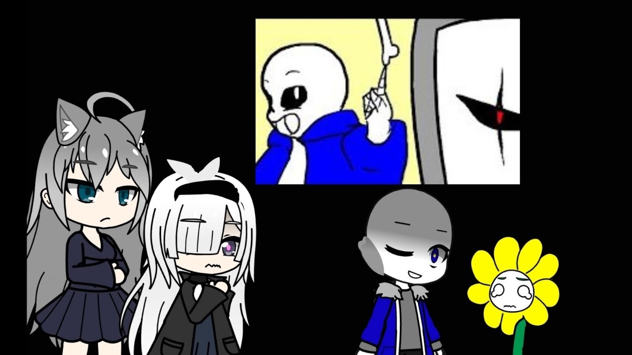 blue archive react to sans vs flowey