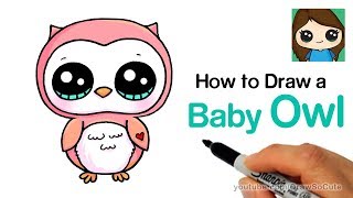 How to Draw a Baby Owl Easy