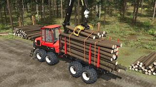 Mixed loads of logs and shortwood | S3 EP. 6 | Fs25 Timelapse | Karhuvaara Thinning