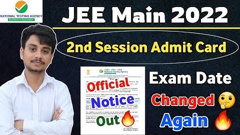 JEE Mains Admit Card 2022 Official Notice Out✅ | JEE Main Session 2 Admit Card 2022 #jeemain2022