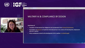 IGF 2024   Day 3   Workshop Room 1   AI in Warfare   Role of AI in upholding International Law