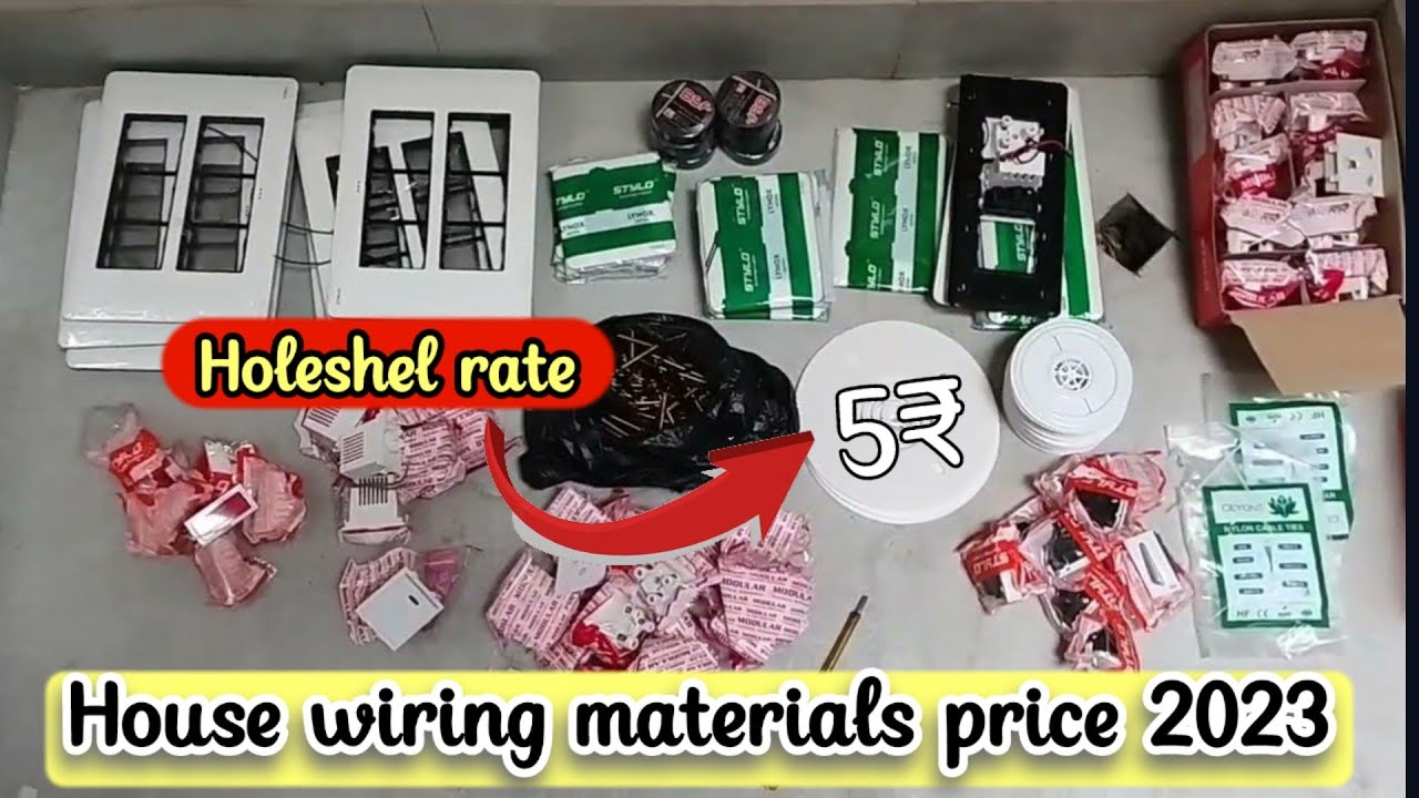 Electric wiring material rate 2023_ list name and price_ house wiring