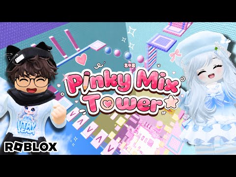 UTAY ATAU PAAN YANG DULUAN TAMAT DI MAP ROBLOX SATU INI🤔 AYO TEBAK!! || PINKY MIX TOWER💕✏️