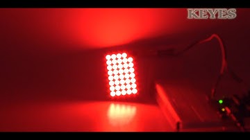 KEYES 2812 8*5 bit 40bit Full Color RGB LED Module (Red PCB)