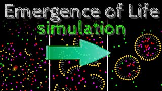 Emergence of life: simulation in a particle system, short trailer. Passe-science