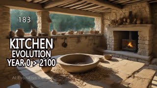 The kitchen design and structure evolution across the times