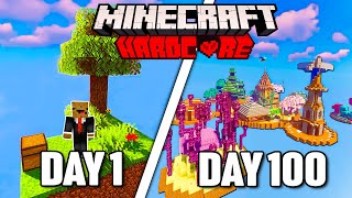 I Survived 100 Days of Skyblock in Hardcore Minecraft