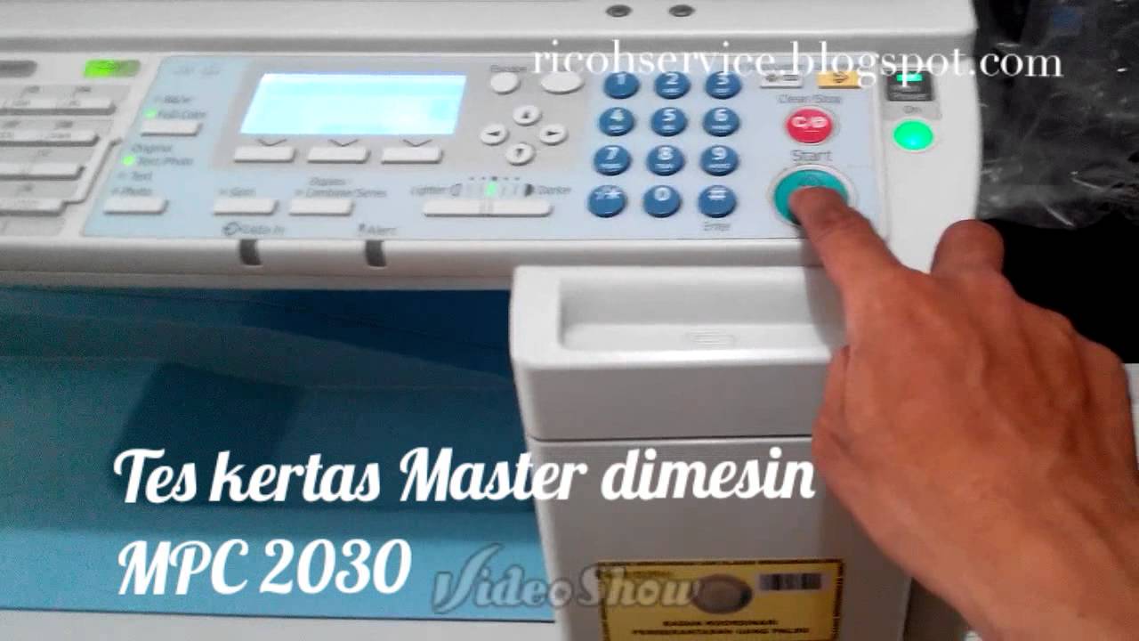 RICOH MPC2030 print master - YouTube