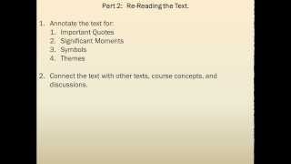Video Guidelines: Close Analysis