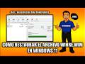 Cómo restaurar el archivo Winre.wim en Windows 11