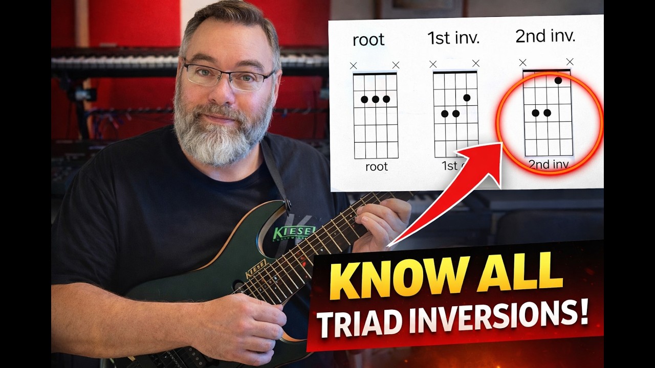 Learn All Triad Inversions (Guitar Exercise) - YouTube